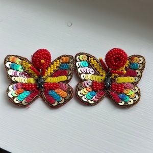 Colorful butterfly earrings